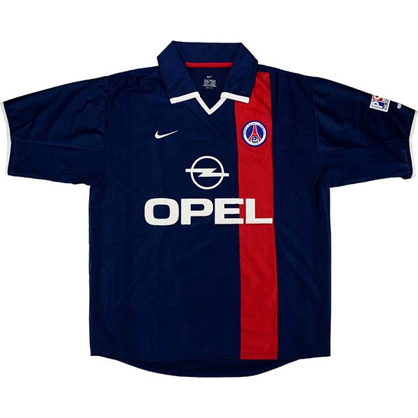 Tailandia Camiseta Paris Saint Germain Replica Primera Ropa Retro 2001 2002 Azul